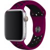 eses Športový silikónový perforovaný remienok pre Apple Watch 42 mm/44 mm/45 mm/46 mm/49 mm Farba: vínovo fialová - čierna