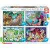 Puzzle Educa Puzzle Disney rozprávky 4v1 (50,80,100,150 dielikov) (8412668181052)