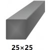 BranyPosuvne.sk Hranatá štvorcová plná oceľová tyč 25x25 mm (štvorhran), bez povrchovej úpravy 3 m (J-S25x25-3)