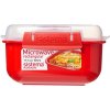 Sistema Box na ohrev jedla Microwave Rectangular 525 ml červená