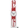 Dizajnové hodiny 10-026 CalleaDesign Thin 58cm (viac farebných verzií) Farba vínová červená-65 - RAL3003