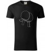Rakety na stolný tenis jedným ťahom - Tričko z organickej bavlny - 2XL ( Čierna )