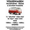VOLKSWAGEN TRANSPORTER 1950 - 1979 1200cc - 1600cc WORKSHOP MANUAL