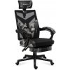 Huzaro Combat 5.0 herná stolička s ergonomickou opierkou na nohy herná stolička, polohovateľné kreslo, Camo