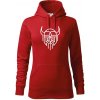Viking logo - Mikina dámská Cape s kapucí - 2XL ( Červená )