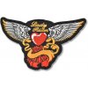 Moto nášivka Lady Rider Heart 12cm x 7cm