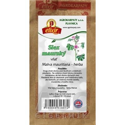 AGROKARPATY, s.r.o. Plavnica AGROKARPATY SLEZ MAURSKÝ kvet bylinný čaj 1x20 g 20g