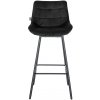 Sada 4 ks otočných barových stoličiek Weston, čierna