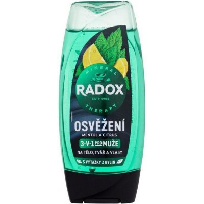 Radox Refreshment Menthol And Citrus 3-in-1 Shower Gel Sprchovací gél pre pánov 225 ml