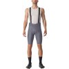 Castelli Espresso bibshort, Smoky gray Veľkosť: XXL Pohodlné letné cyklo kraťasy s trakmi