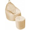 Lehárko sedací vak - Vajce a taburet Štandard - béžová