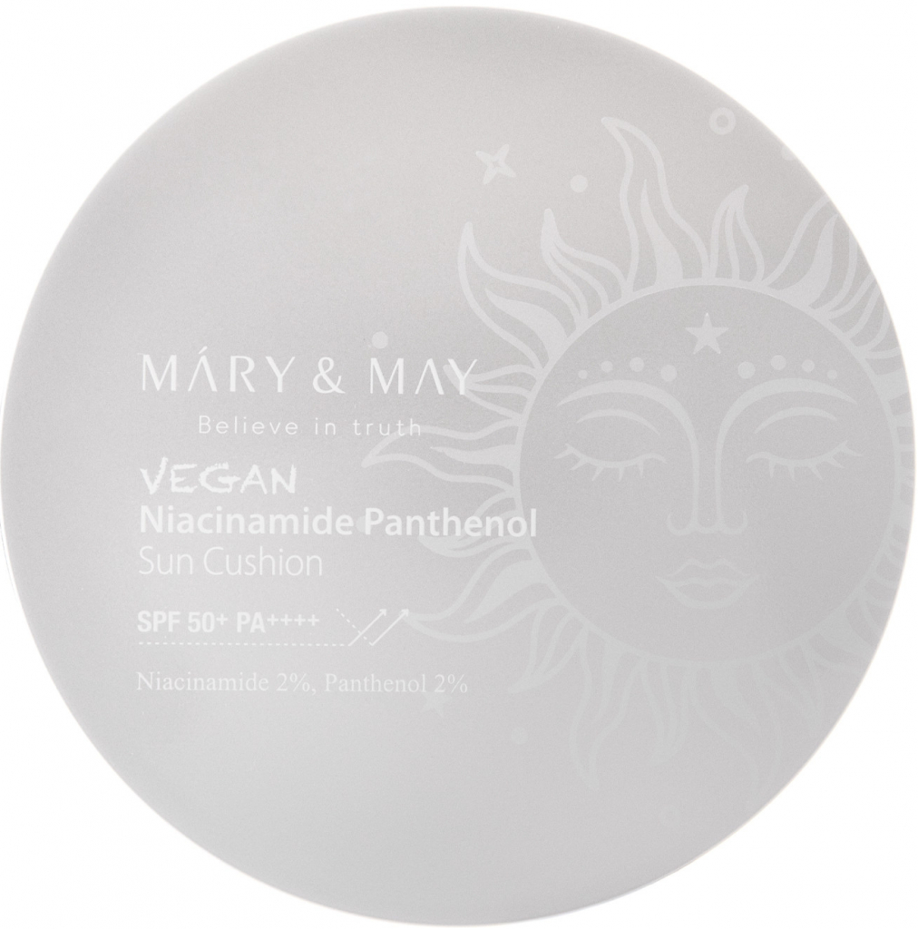 Mary&May VVegan Niacinamide Panthenol Sun Cushion SPF50+ SPF krém v hubke 25 g