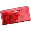 Veľká červená dámska peňaženka Gregorio s kroko vzorom 19,5 × 10 cm