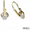 MOZA gold Detské náušnice MG4165 Farba kameňa: Biela, Farba Zlata: žlté Au