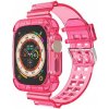 AppleKing odolné puzdro s transparentným remienkom pre Apple Watch Ultra 49mm - neónovo ružové - možnosť vrátiť tovar ZADARMO do 30tich dní