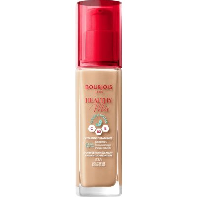 Bourjois Paris Healthy Mix Clean & Vegan Radiant Foundation hydratačný rozjasňujúci make-up 53W Light Beige 30 ml