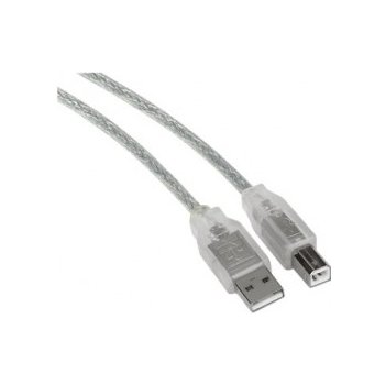 Hama 29145 USB Connection Cable A-plug - B-plug, 1,8m, transparent, 25 pcs..