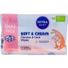 Nivea Baby Soft & Cream Cleanse & Care Wipes čisticí a pečující vlhčené ubrousky 2 x 57 ks