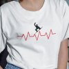 Tričko s potlačou Heartbeat Dámsky Biela 3XL
