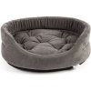 INTERZOO Pelech pre psy s vankúšom oválny 47x38x15 cm šedý