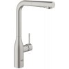 Grohe Essence - Páková drezová batéria s výsuvnou spŕškou, supersteel 30270DC0