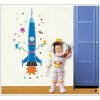 Nálepka na stenu vesmírna raketa - nalepimeto - nalepimeto