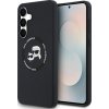 Karl Lagerfeld Silikónové púzdro Karl&Choupette Heads MagSafe pre Samsung Galaxy S25 FE čierne (KLHMS25FESKCHTCK)