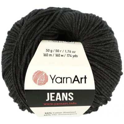 YarnArt Jeans 28 sivo čierna
