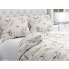Biante Bavlnené posteľné obliečky Sandra SA-490 Lastovičky s motýlikmi na béžovom ornamente Predĺžené 140x220 a 70x90 cm