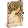 NOTIQUE Notes Alfons Mucha Maxana, bodkovaný, 13 x 21 cm