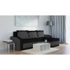 Rohová rozkladacia sedačka HARPER čierno-tmavošedá - Pravý roh