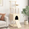 Shumee Škrabadlo se sisalovými sloupky krémové 153 cm