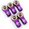 Yeah Racing Kovový guľový čap AL M3 5ks fialový opačný závit