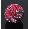 Shamballa korálka - 10 mm - fialovo-ružová - 1 ks