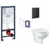 Grohe Rapid SL Set predstenovej inštalácie, klozetu, dosky SoftClose, tlačidla Even a súpravy na vhadzovanie tabliet, phantom black SANI11BB5133-GR
