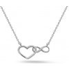 iZlato Forever Nápaditý náhrdelník so srdiečkom a nekonečnom v bielom zlate IZ19340A