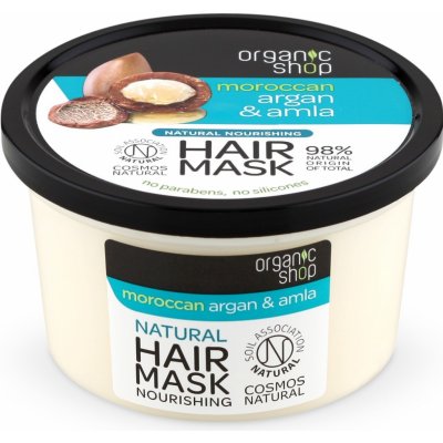 ORGANIC SHOP Prírodná výživná maska na vlasy Marocký arganový olej a amla 250 ml