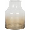 Clayre & Eef Hnedo biela sklenená váza - Ø 14 * 20 cm - Clayre & Eef