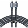 Baseus CAJY000701 Crystal Shine Series USB-C – USB-C dátový kábel 100 W, 2 m, čierny - Baseus CAJY000701 Crystal Shine USB-C / USB-C 5A 100W, 2m