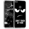 Púzdro kwmobile Priehľadné s dizajnom don't touch my phone Huawei P9 Lite 2017 bílé