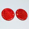 Pružné reflexné odrazky s podlepením rôznej veľkosti (všetko po 2 ks) veľkosť: 5 cm červená