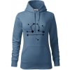 Súhvezdie - Libra - Váhy - Mikina dámská Cape s kapucí - XS ( Denim )