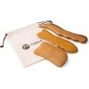 Sada na tvárovú maderoterapiu Fabulo Gua Sha Set + darček: plátené vrecúško