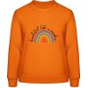 AWDis Sweat Mikina - Dúha s nápisom - Beautiful like a rainbow - Orange Crush - XS - Dámske