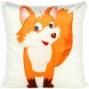Takoy DESIGN 91 Zamatová obliečka na vankúš KIDS 9A s motívom vtipnej líšky-HF-404169 | 45 x 45 cm