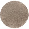 DY Karamelový okrúhly shaggy koberec Camel Rozmer: 120 cm