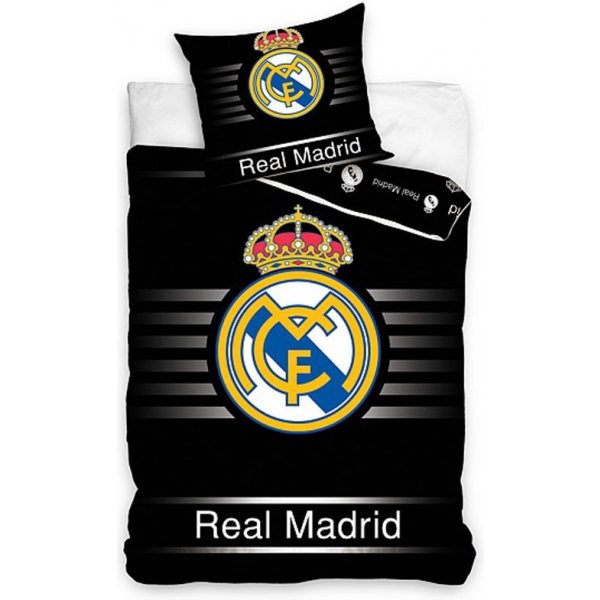 Obliečka Carbotex Obliečky Real Madrid čierná bavlna 140x200 70x80