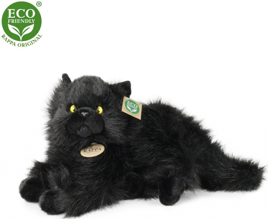 Eco-Friendly mačka čierna ležiaca 30 cm