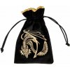 Vrecko na kocky Dragon Black & golden Velour