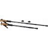 Trekingové palice Nordic Walking s ergonomickou, korkovou rukoväťou, 135 cm, 2 ks, Červená